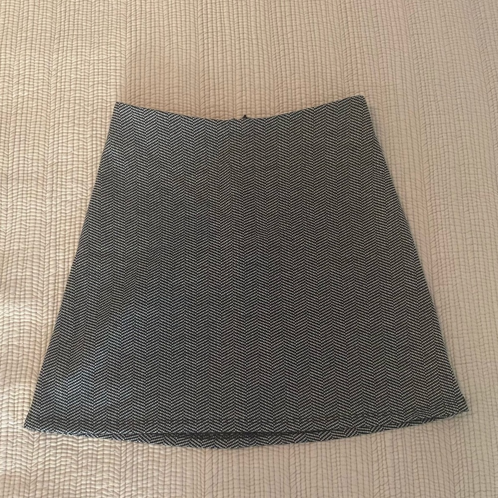 REFORMATION herringbone mini skirt